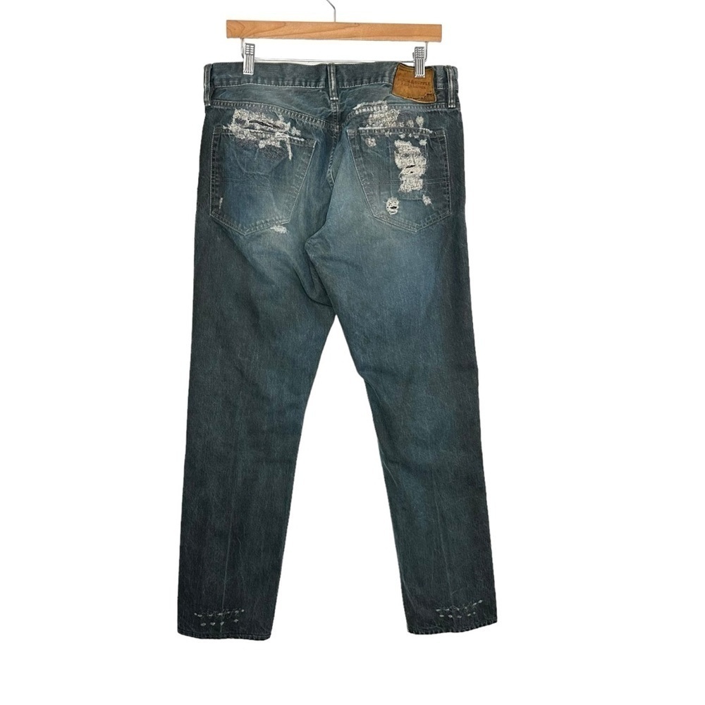 Ralph Lauren Denim Supply Mens Straight Leg Distress Destroyed Jeans Size 32? - Picture 2 of 7